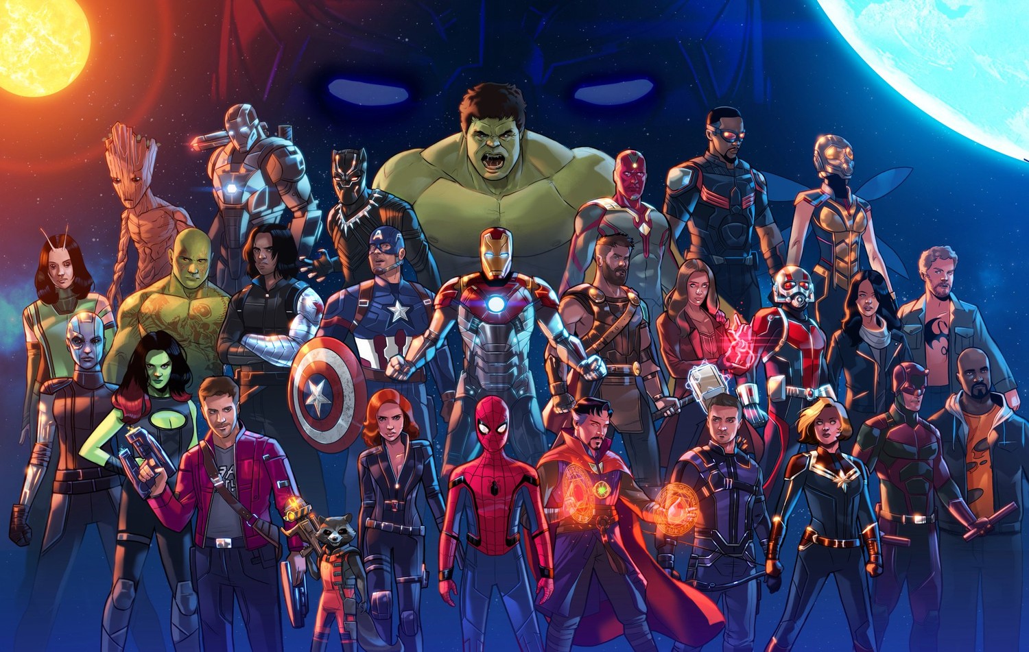 Explore the Marvel Cinematic Universe Superhero Wallpaper