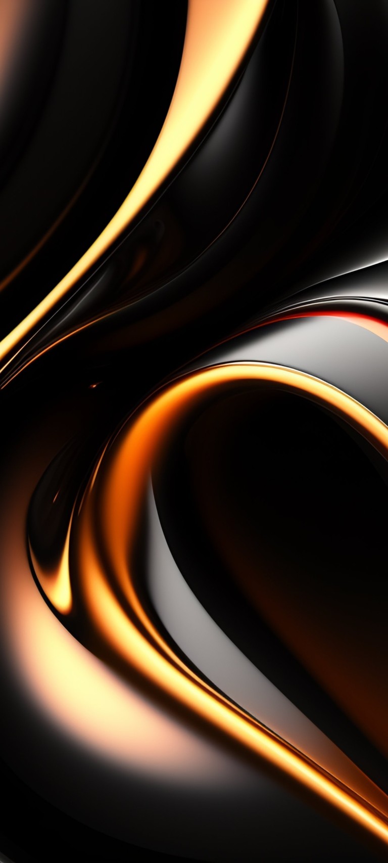 Elevate Your Screen with This Black and Amber Light Wallpaper