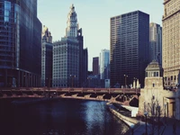 Vue Imprenable de la Rivière Chicago et du Skyline