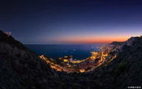 Descarga la Impresionante Panorama Nocturna de la Ciudad de Mónaco