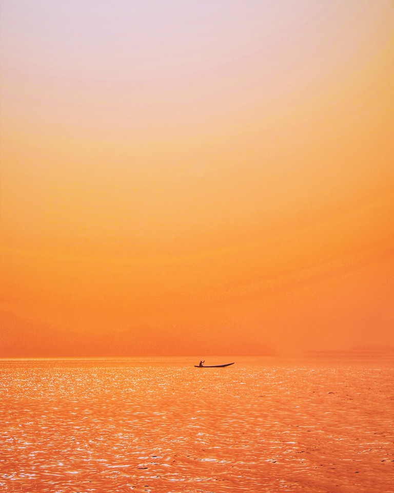 Stunning Sunrise Over Golden Sea