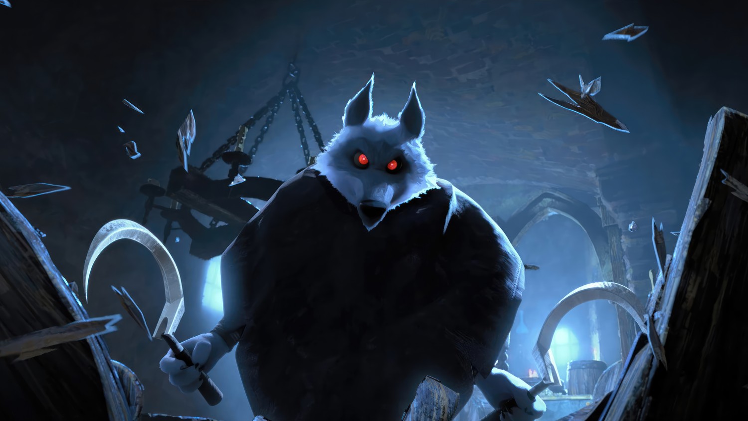 Stunning Animated Wolf Wallpaper from Puss in Boots: The Last Wish