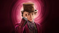 Descargar Fondo de Pantalla en 5K de Timothée Chalamet como Willy Wonka