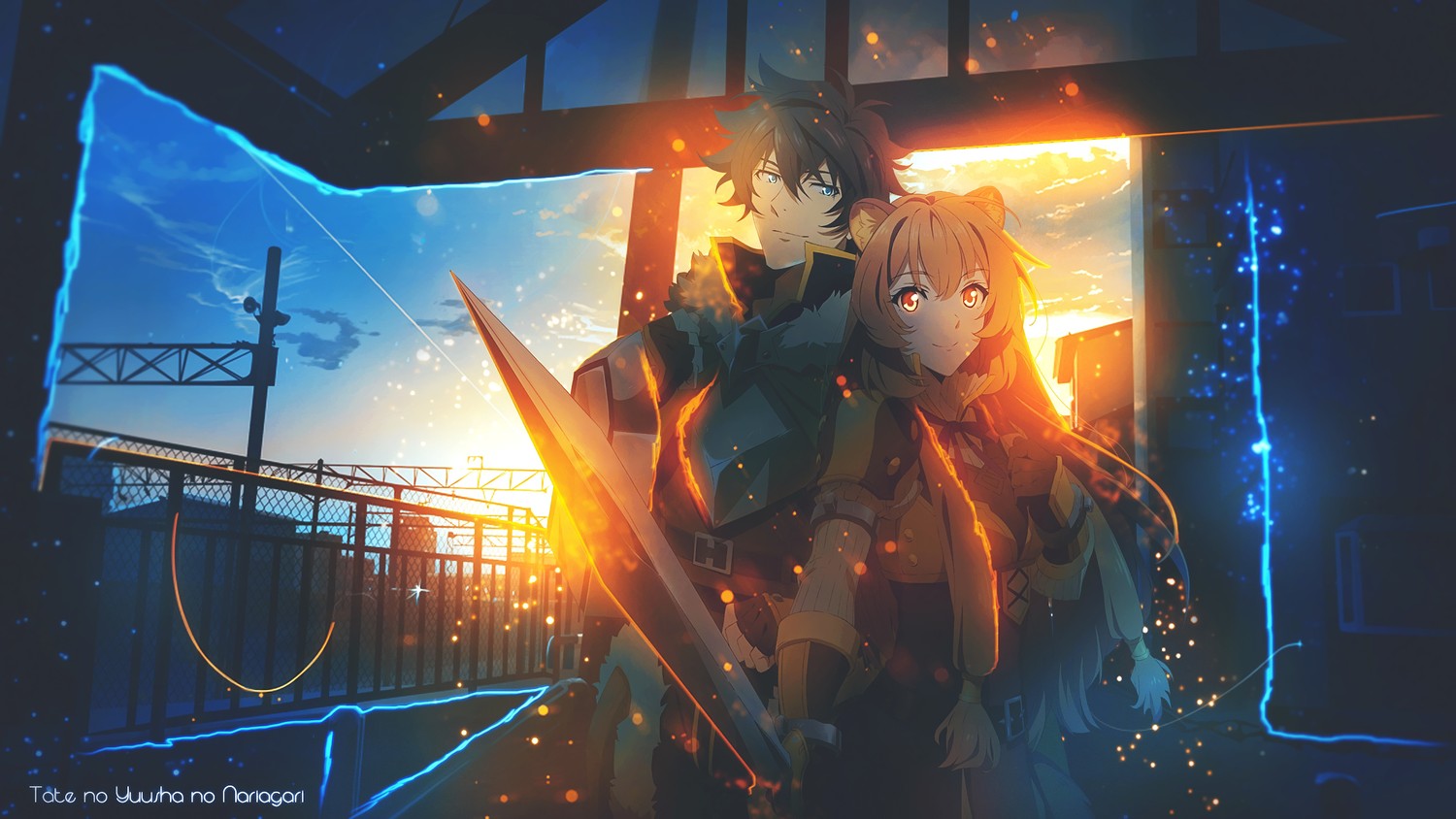 Beautiful Wallpaper of Naofumi Iwatani and Raphtalia from The Rising of the Shield Hero