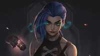 Explora el Fascinante Wallpaper de Jinx de Arcane