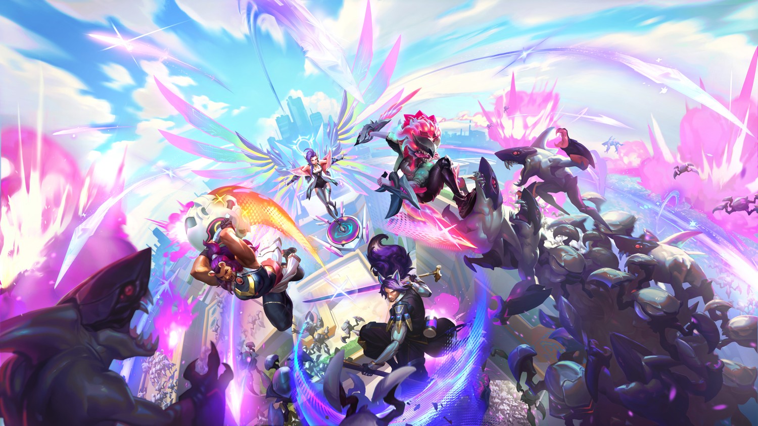 Epic League of Legends Squad Wallpaper for 2024 Games