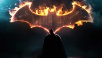 Epic Batman Wallpaper - Fiery Logo Design