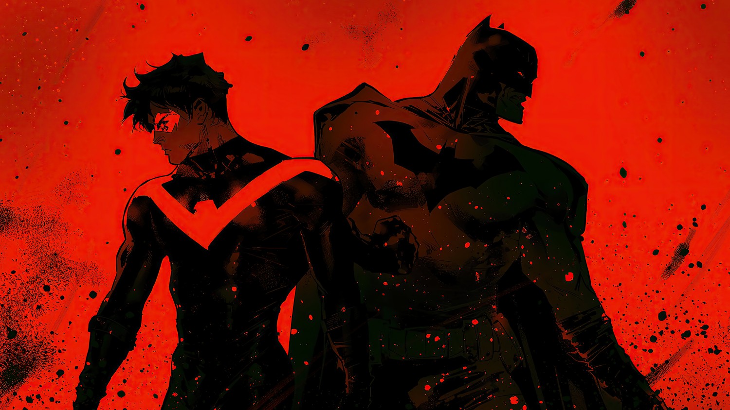 Fondo de pantalla de Batman y Nightwing: Un imprescindible para los fans de los superhéroes