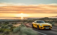 Descarga el Increíble Fondo de Pantalla Mercedes-Benz SLS AMG en Amarillo