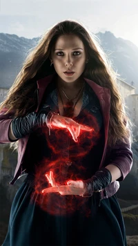 Téléchargez un Incroyable Fond d'Écran d'Elizabeth Olsen de Avengers: Age of Ultron