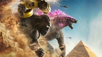 Téléchargez le Fond d'Écran Godzilla x Kong : Le Nouvel Empire