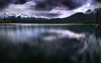 Breathtaking 4K Wallpaper of Pyramid Lake and Glacier Mountains