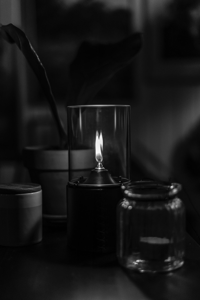 Stunning Black and White Candle Wallpaper