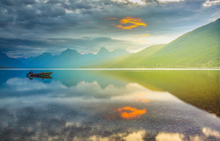 Breathtaking Sunrise Over Lake McDonald in Glacier National Park