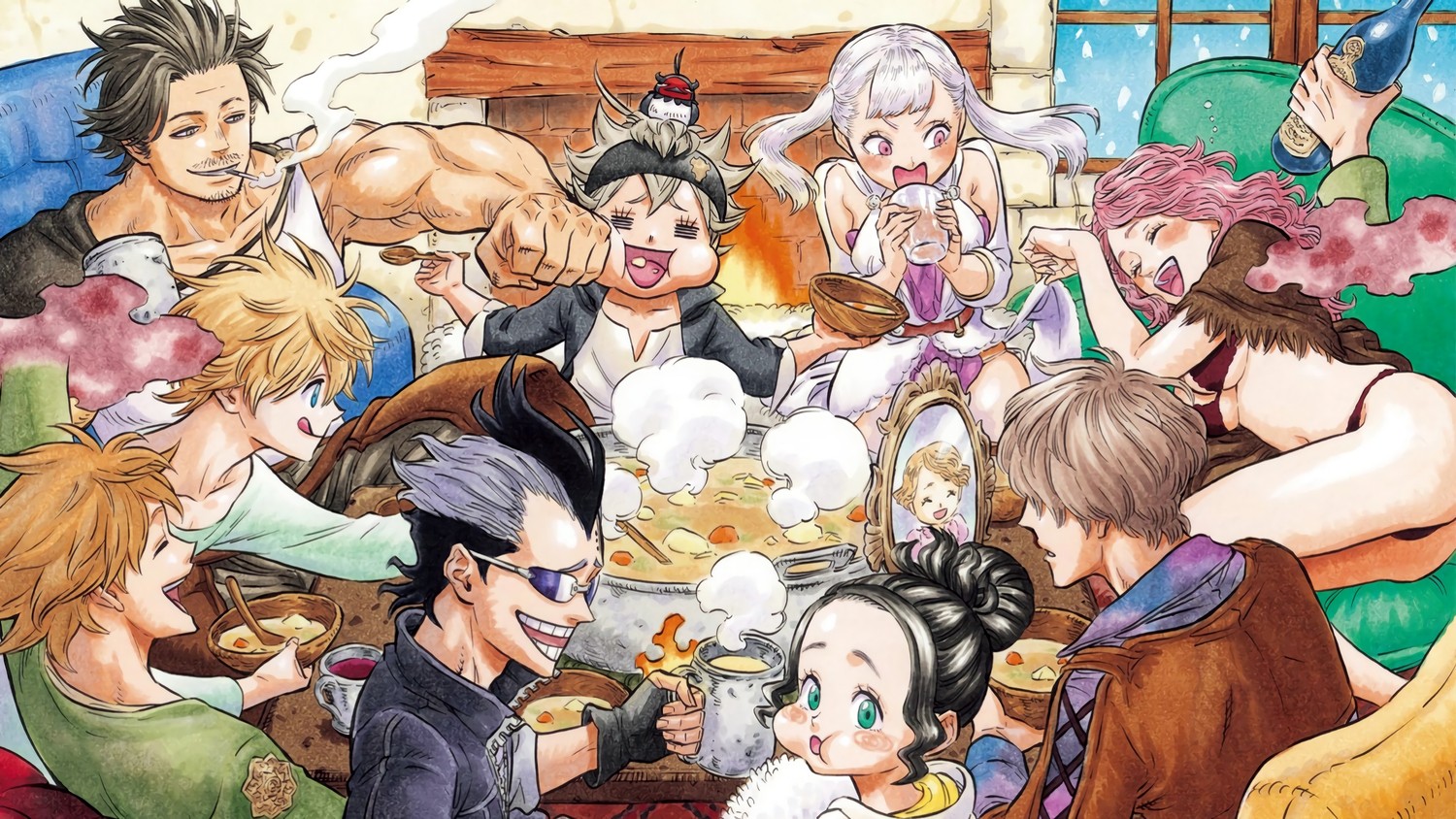 Explore the Black Clover Dinner Party Wallpaper