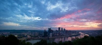 Descarga el hermoso fondo del horizonte de Pittsburgh