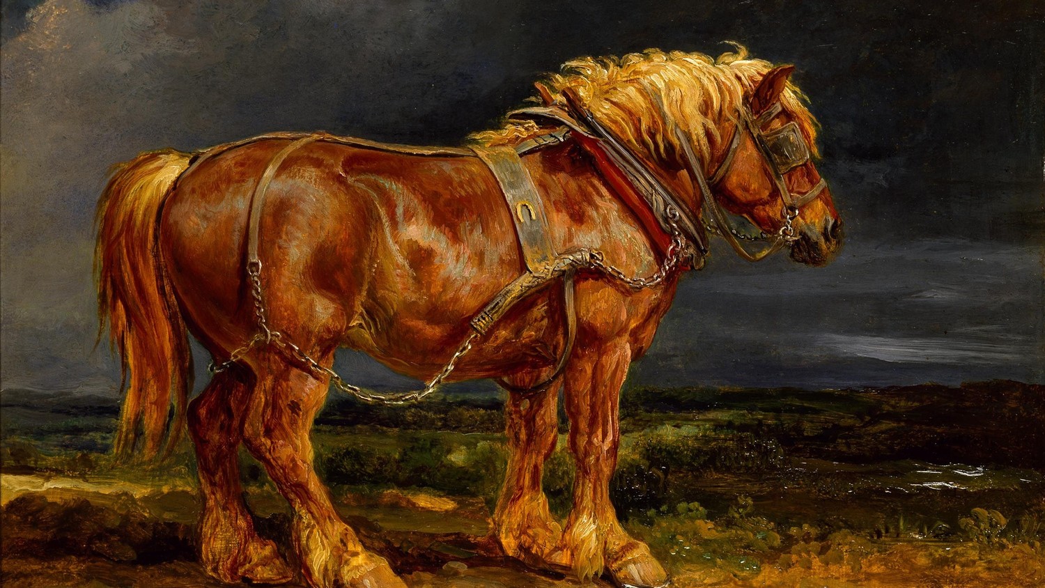 Explora nuestra pintura de impresionante caballo de tiro