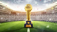 Fond d'écran du trophée de la Coupe du Monde 2018 - Téléchargez maintenant !