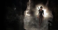 Explorez l'Obscurité avec le Fond d'Écran Tomb Raider