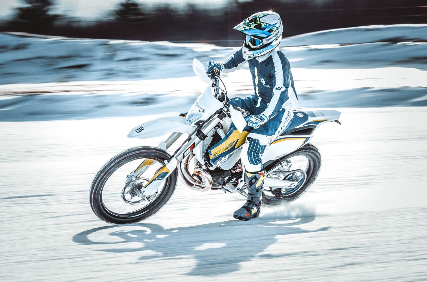 High-Octane Husqvarna Motorcycle Racing Wallpaper