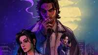 Fond d'écran de Bigby Wolf et des personnages de The Wolf Among Us 2