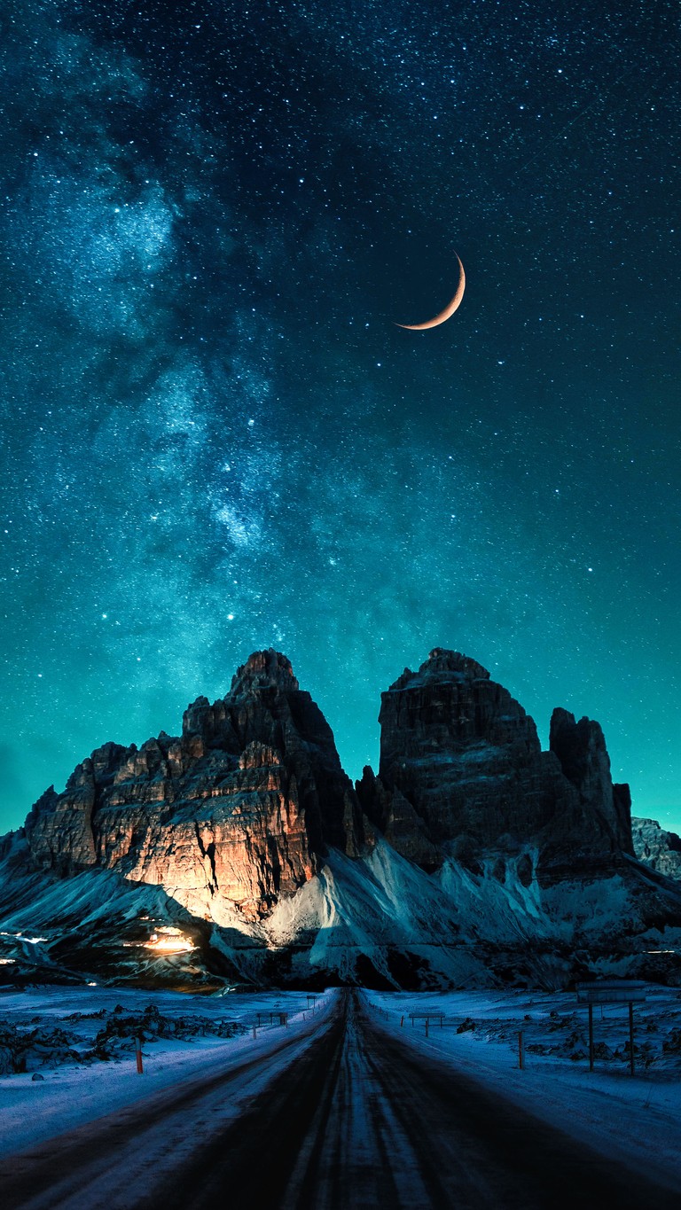 Download Our Beautiful Midnight Mountain Wallpaper