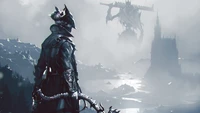 Téléchargez un impressionnant fond d'écran Bloodborne mettant en vedette le chasseur