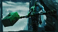 Téléchargez un Superbe Fond d'Écran Darksiders Avec le Marteau Légendaire