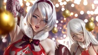 Descarga el Encantador Fondo de Pantalla Navideño de 2B de Nier Automata