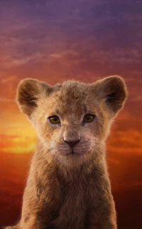 Vibrant Lion Cub Wallpaper for Your Device