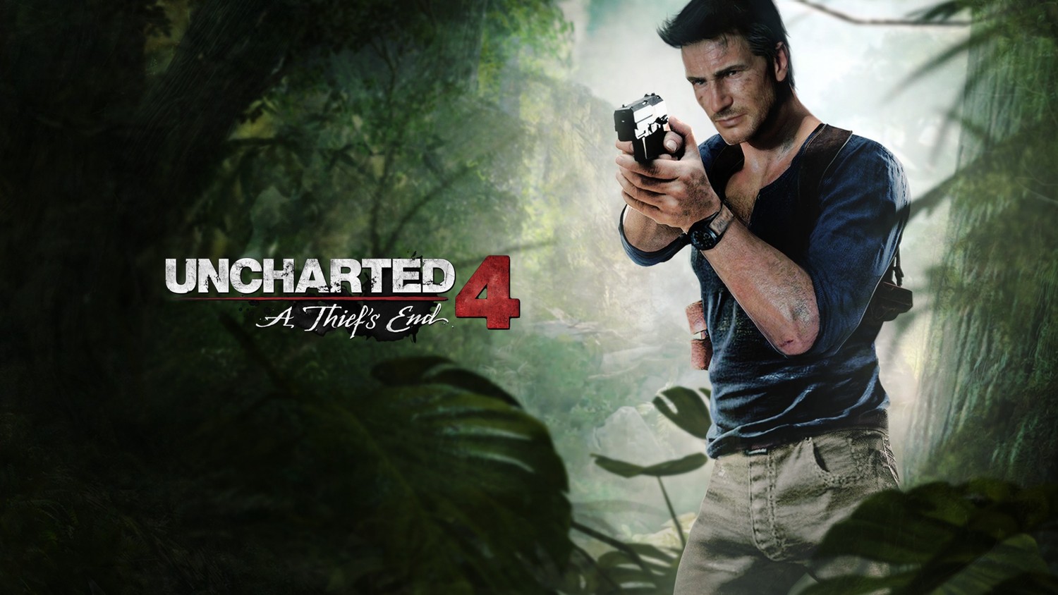 Explore the Adventure: Uncharted 4 Wallpaper Featuring Nathan Drake