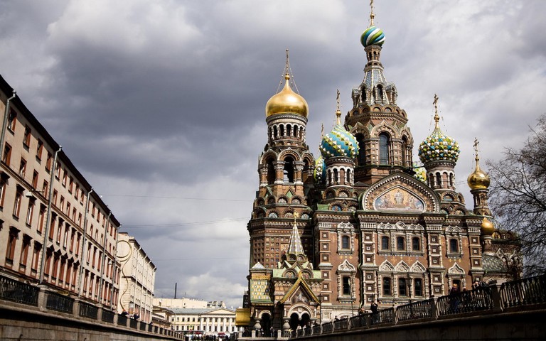 Explore the Breathtaking Church of the Savior on Blood Wallpaper