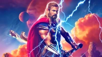 Wallpaper de Thor: Love and Thunder - Téléchargez Votre Fond d'Écran de Superhéros Préféré